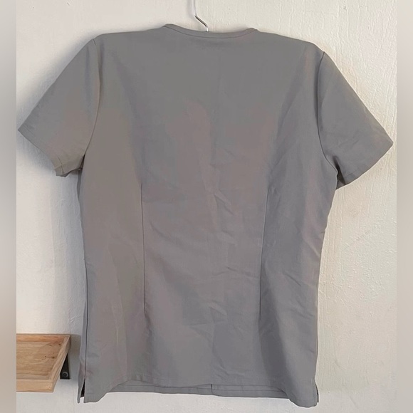 Figs Gray Scrub Set with Red Accents - Picture 3 of 9